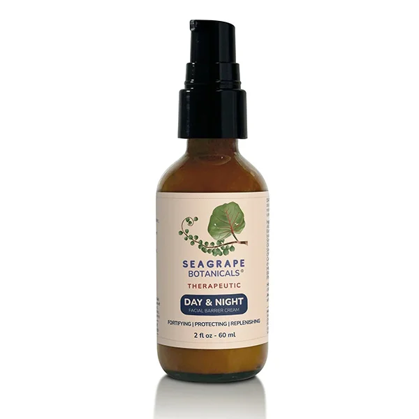 A bottle of sea grape facial oil.