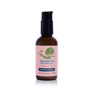 Seagrape Botanicals Longevity Cleanser bottle.